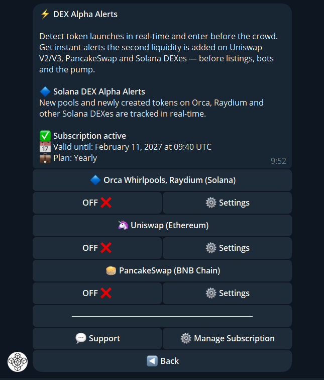 DEX Alpha Alerts — Uniswap, PancakeSwap, Orca, Raydium
